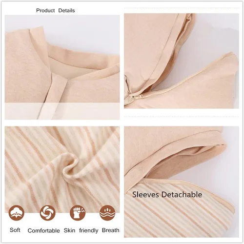 Miniatura 2 de Saco de dormir unisex con cremallera de 3 vías para bebé, 100% algodón, TOG 1.5