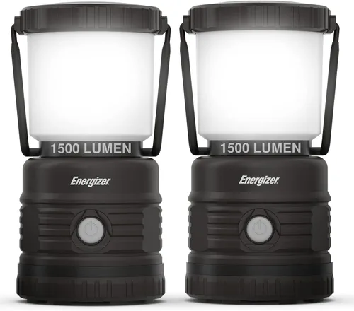 ENERGIZER Linterna LED X1500 (paquete de 2), luces de tienda de campaña resistentes al agua IPX4, linternas superbrillantes alimentadas por batería