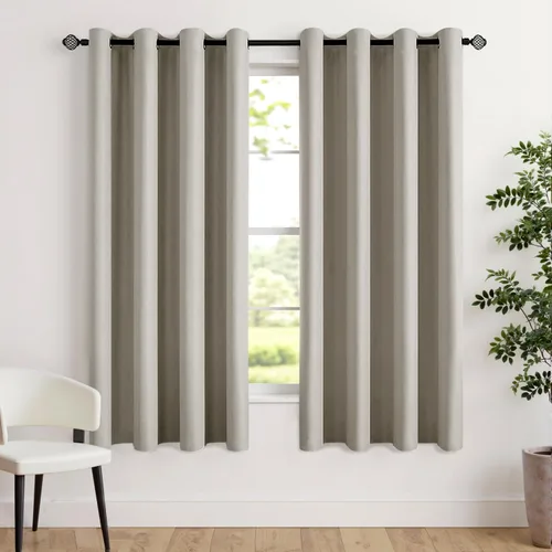 Miniatura 101 de MIULEE Cortinas opacas para dormitorio o sala de estar, juego de 2 paneles de cortina para ventana con aislamiento térmico y bloqueo de luz