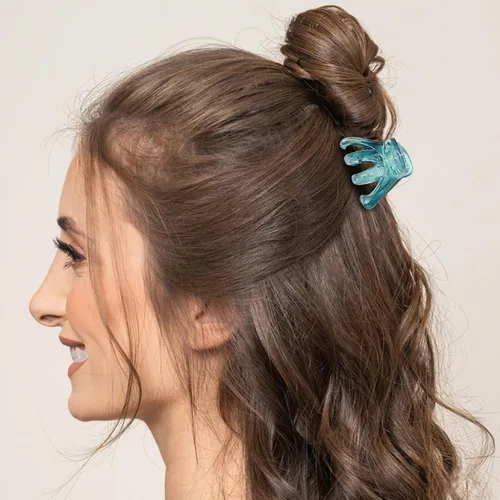 Miniatura 51 de 9 pinzas para el pelo de pulpo de 1.6 in, medianas y pequeñas, pinzas para el cabello ámbar Aceessories antideslizantes, agarres fuertes