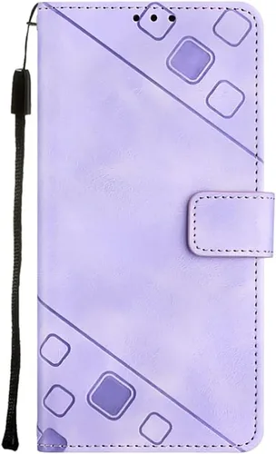 Miniatura 9 de Flip Case for Xiaomi 12 Ultra/12S Ultra,Skin Feeling Embossed Solid Color Premium Leather Wallet Case with Hand Strap