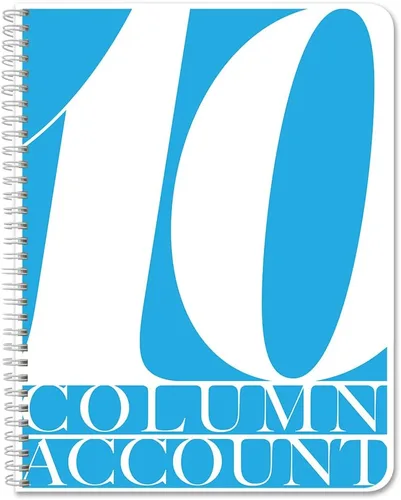 Miniatura 26 de BookFactory Libro de contabilidad de 2 columnas/libro de cuentas/libro de contabilidad/cuaderno (libro columnar de dos columnas) – tapa dura