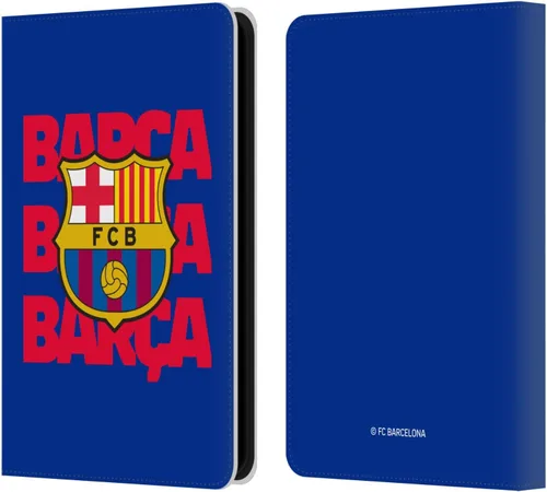 Head Case Designs Funda de piel con licencia oficial del FC Barcelona Barca Crest Graphics compatible con Kindle Paperwhite 5 (2021)