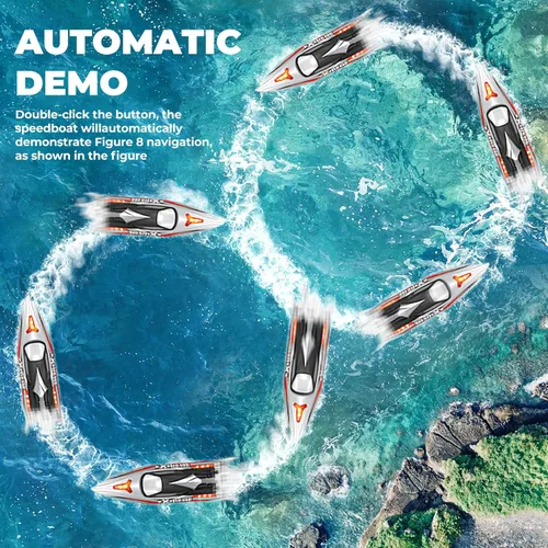 Miniatura 7 de BEZGAR Bote RC, barco de control remoto sin escobillas grande de 18 pulgadas para adultos y niños, botes de velocidad RC grandes y rápidos de 55 KPH