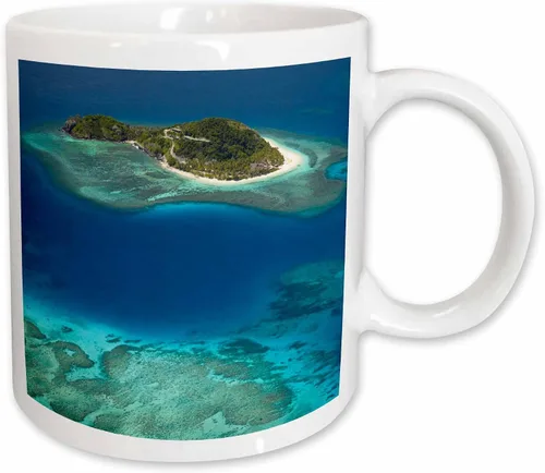 Miniatura 11 de 3dRose Danita Delimont – Fiji – matamanoa Isla, Arrecife de Coral, Mamanuca Islands, Fiji – oc01 dwa0165 – David Muro – Tazas, Negro/Blanco