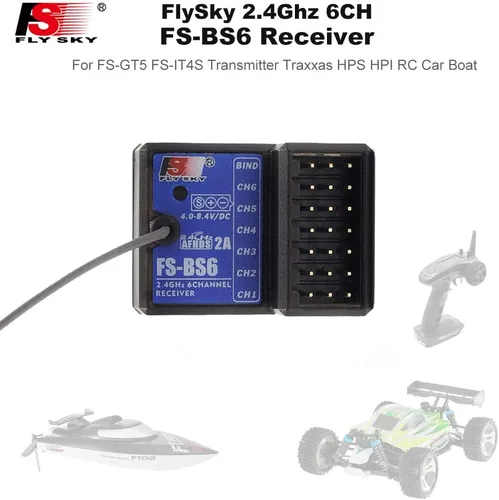 Miniatura 5 de Globact Flysky FS-BS6 Receptor 2.4Ghz 6CH AFHDS2 para Flysky FS-GT5 RC Transmisor de barco de coche