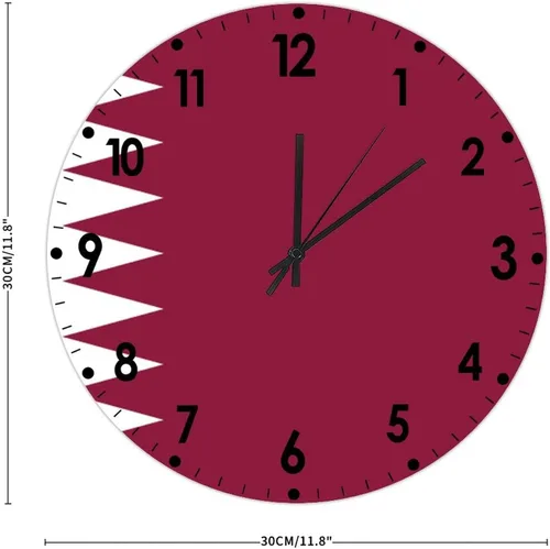 Miniatura 852 de Cheyan Reloj de pared con bandera de Canadá de 12 pulgadas, silencioso, sin tictac, de PVC, funciona con pilas, reloj redondo decorativo, regalo