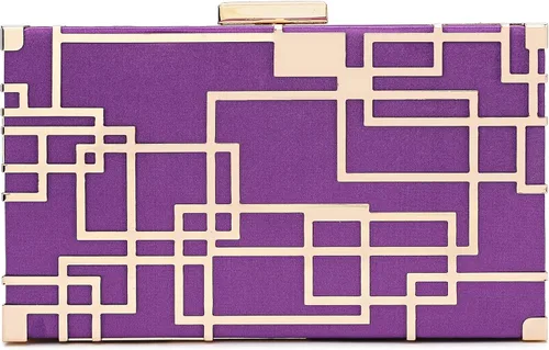 CARIEDO Bolso de noche para mujer, elegante bolso de mano de terciopelo exquisito metal hueco, bolsos de graduación, boda, fiesta