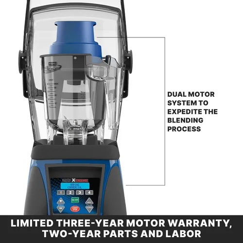 Miniatura 5 de Waring Sistema de mezcla de elipse comercial, motor dual de 3.5 caballos de fuerza y sistema Dasher, tarro de copoliéster de 32 onzas y recinto