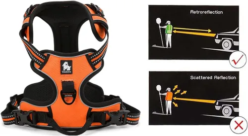 Miniatura 3 de JUXZH Truelove Arnés para perro sin tirones con mango de fácil control y 2 accesorios para correa, chaleco reflectante ajustable para mascotas
