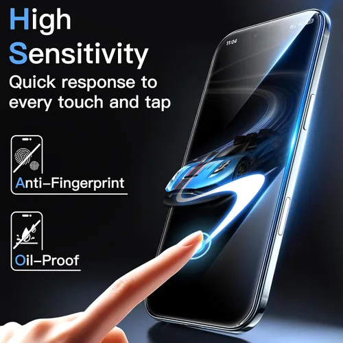Miniatura 6 de JETech Protector de pantalla para iPhone Air, película de vidrio templado con herramienta de fácil instalación, dureza 9H, compatible con fundas