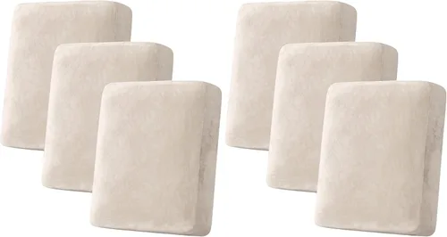 Miniatura 43 de H.VERSAILTEX - Funda de terciopelo elástica y afelpada para protección de cojines de sofá biplaza, silla o sofá, 2 piezas, tamaño grande, color gris