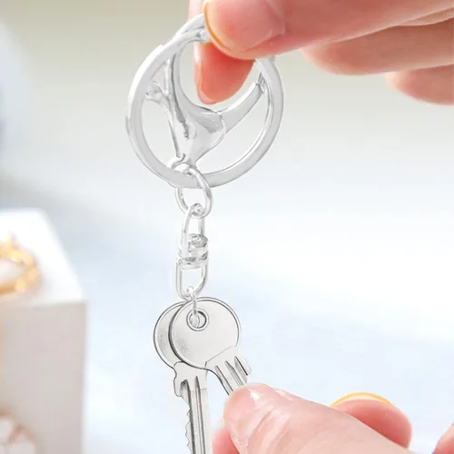 Miniatura 6 de 30 llaveros con cierre de langosta para fabricación de joyas, broches de metal giratorios con cierres giratorios, clips de gancho, anillo de llavero