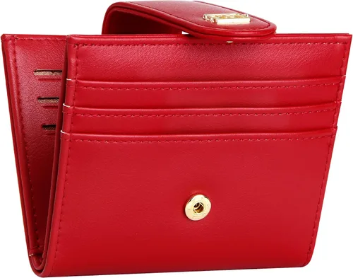 Miniatura 11 de GEEAD - Carteras pequeñas para mujer, diseño delgado plegable con tarjetero, monedero con cremallera minimalista, Verde militar, Minimalista