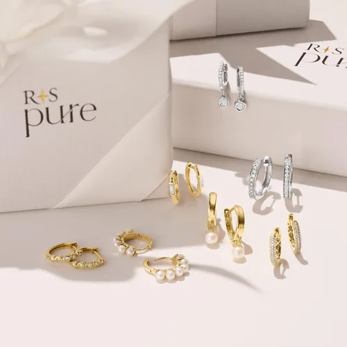 Miniatura 4 de RS Pure by Ross-Simons - Aretes de aro de perlas cultivadas de 14 quilates, Perla, no conocido
