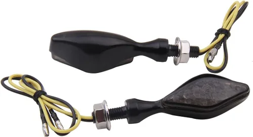 Miniatura 2 de Black Short Stem mini LED Turn Signal Lights Indicators Blinkers Compatible for 2016 Kawasaki Ninja H2R