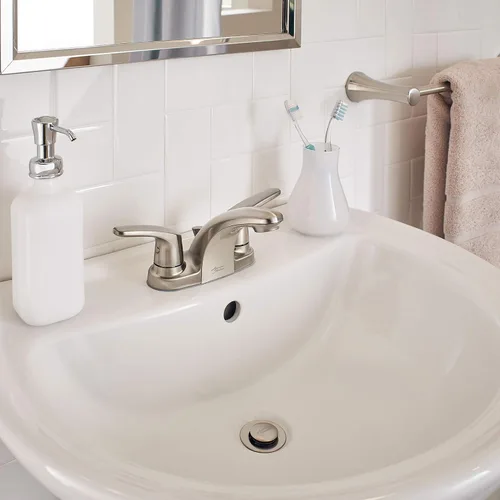 Miniatura 2 de American Standard 7075200.295 Colony Pro - Grifo de baño con dos manijas (1.2 GPM, níquel satinado)