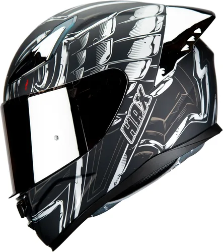 Miniatura 9 de HAX Onix - Cascos de motocicleta de cara completa aprobados por DOT, listo para Pinlock y ranura para intercomunicador, motocicleta Powersports