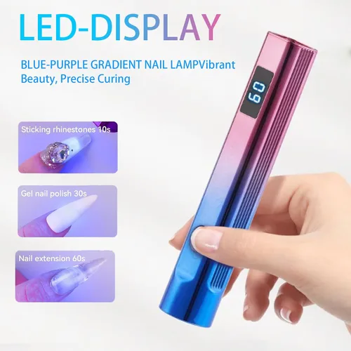 Miniatura 6 de MIOBLUE Lámpara de uñas LED UV de mano, secadora de uñas UV de 3 temporizadores para esmalte de gel, luz de uñas USB recargable inalámbrica, secado