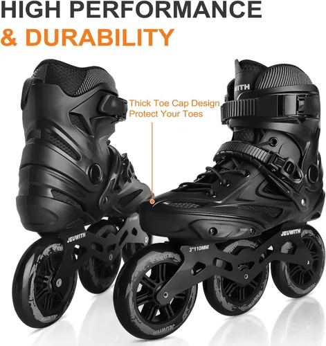 Miniatura 5 de Patines en línea para hombres y mujeres, patines de 3 ruedas para hombres y mujeres, patines de carreras de velocidad en línea de alto rendimiento
