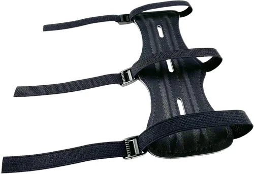 Miniatura 3 de Paquete de 2/5 protectores de brazo de tiro con arco de cuero protector de antebrazo ajustable