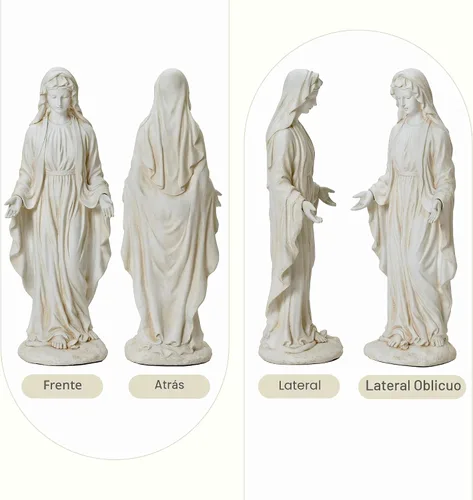 Miniatura 7 de LuxenHome - Estatua de Virgen María para exteriores, estatua religiosa de jardín de 30 pulgadas, estatua de la Santísima Madre al aire libre