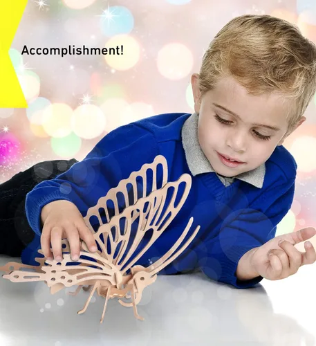 Miniatura 6 de Puzzled Rompecabezas 3D de 16 piezas, 4 años en adelante, marrón
