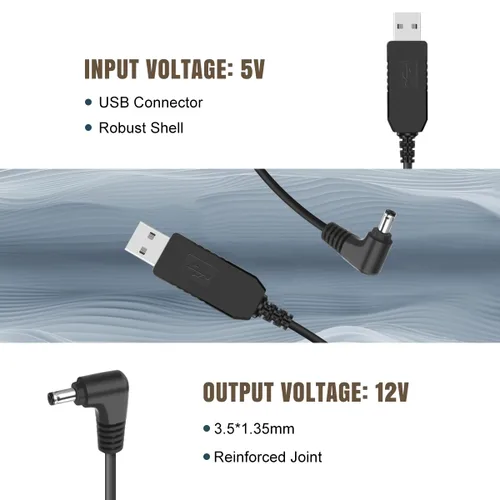 Miniatura 6 de Lenink Cable de alimentación compatible con Cobra RAD 480i/350/380/450, cable de repuesto, cargador USB compatible con la mayoría de detectores