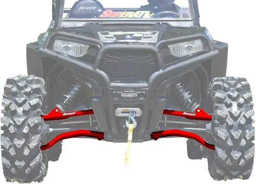 Miniatura 9 de SuperATV Brazos A de desplazamiento de 1.5" de alto espacio libre para Polaris RZR S 1000/2019-2020 S4 1000 Heavy Duty - Negro