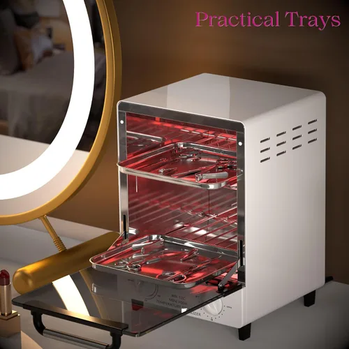 Miniatura 4 de Esterilizador para herramientas de uñas, caja de limpieza seca multifuncional de alta temperatura de 12L de acero inoxidable con control