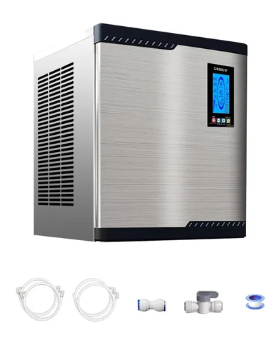 Miniatura 10 de Cubo de almacenamiento comercial para máquina de hielo, capacidad de 300 libras, contenedor de almacenamiento de hielo comercial de acero inoxidable