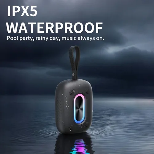 Miniatura 2 de Altavoz Bluetooth impermeable para ducha, duradero y portátil con sonido claro, ideal para ducha, piscina, playa y kayak, BT 5.3 - Negro