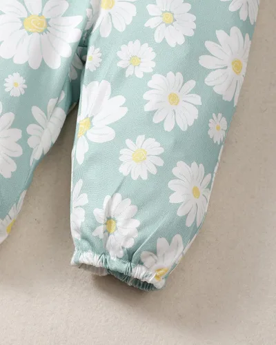 Miniatura 103 de Renotemy Conjunto de ropa para bebé recién nacida, mameluco con volantes, pantalones florales, lindo conjunto de ropa para bebé niña