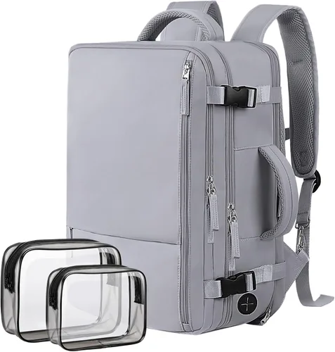 Miniatura 20 de Hanples - Mochila de viaje para mujeres y hombres, mochila grande de mano para artículos personales, mochila para laptop aprobada para vuelos TSA