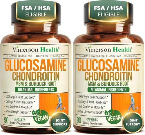 Miniatura 12 de Glucosamina Condroitina MSM – Suplemento de apoyo articular para mujeres y hombres con sulfato de glucosamina 1500 mg, condroitina y MSM