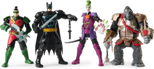 Miniatura 4 de DC Comics, Batman Battle Clash – Batman Ninja Strike Gorilla Grodd Action Figure 15cm with 2 Ninja Accessories, Superhero Toy for Boys and Girls 3