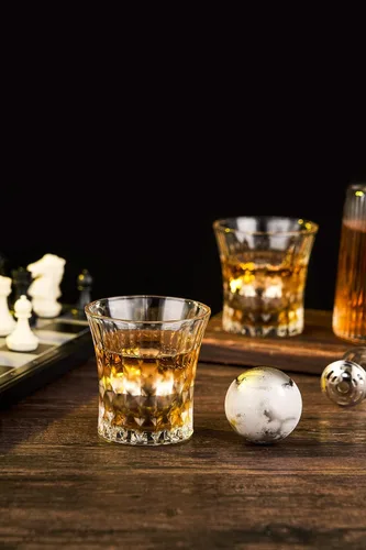Miniatura 6 de Juego de 4 esferas de hielo de acero inoxidable reutilizables, esferas de cubitos de hielo para bebidas, piedras de whisky, regalos para hombres