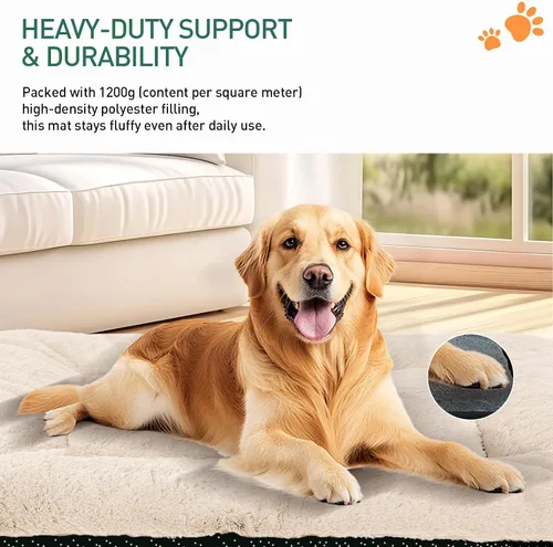 Miniatura 2 de Tapete de cama lavable para perros medianos y medianos, comodidad para todas las estaciones con franela ultrasuave y soporte resistente