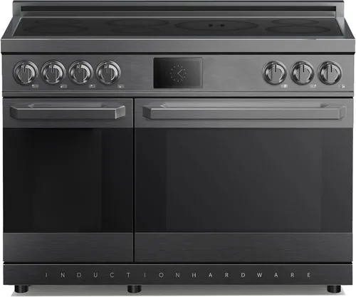 Miniatura 10 de Rango de inducción profesional deslizante de 30 pulgadas, estufa eléctrica de 4 quemadores con horno de convección, función de freír aire, piedra