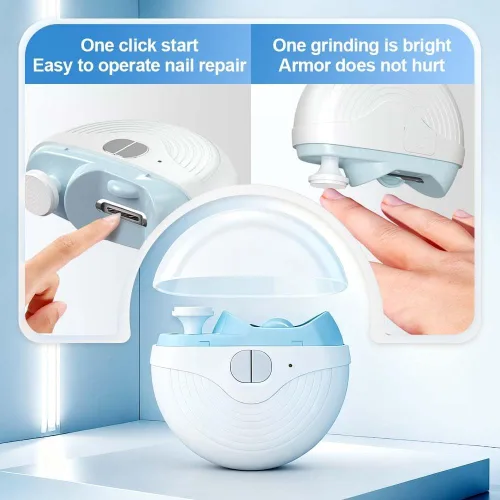 Miniatura 5 de Cortaúñas eléctrico automático, cortaúñas eléctrico recargable para uñas de los pies, 2026 nuevo recortador de uñas automático 2 en 1 con luz LED