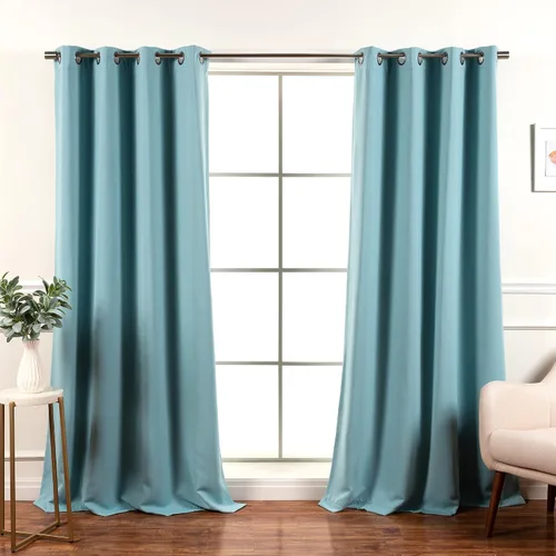 Miniatura 65 de Best Home Fashion Paneles de cortinas opacas con aislamiento térmico de alta calidad para tratamiento de ventanas, para dormitorio, acero inoxidable