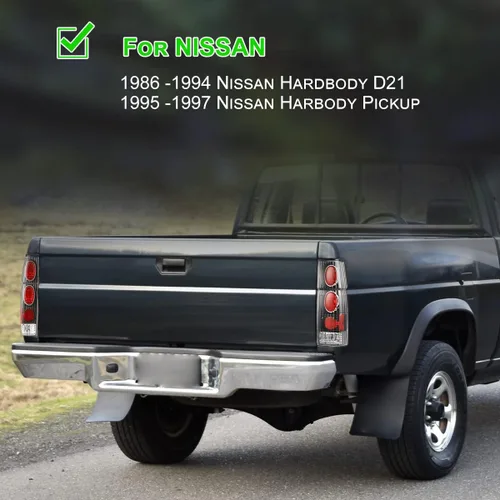 Miniatura 3 de Nixon Offroad Luces de cola para Nissan Hardbody D21 SE XE 1986-1994 / Luces traseras de pickup SE XE 1995-1997 Ensamblaje de luces traseras