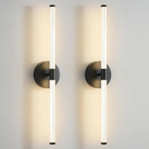 Miniatura 11 de Juego de 2 apliques de pared LED en oro cepillado con luz blanca cálida