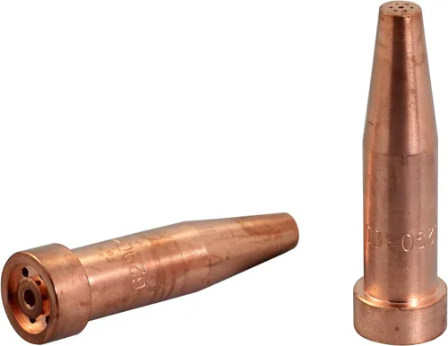 Puntas de corte de acetileno 6290 tamaño 00 y 6290-00 para soplete de cortador de oxígeno oxicombustible hecho de cobre, paquete de 2