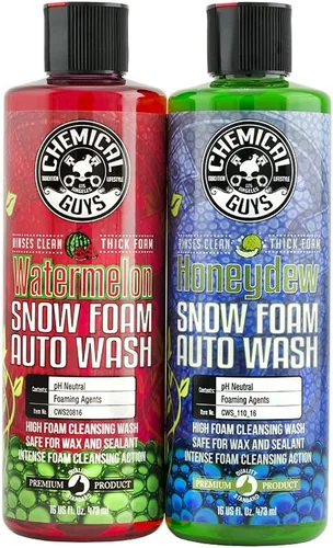 Miniatura 17 de Chemical Guys Jabón de lavado de autos para cañón de espuma o balde, jabón de espuma de nieve Honeydew para lavado de autos para camiones