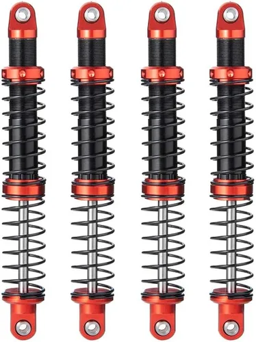 Miniatura 12 de Que-T Amortiguador de metal 4pcs para 1/10 RC Crawler Car SCX10 D90 TRX4 TRX6 (3.740 in)