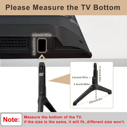 Miniatura 4 de Soporte base de TV para Samsung TV Patas de repuesto solo para UN50TU7000FXZA UN55TU7000FXZA UN58TU7000FXZA UN50TU7000 UN55TU7000FXZA UN50TU7000FXZA