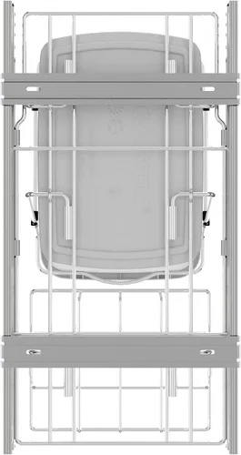 Miniatura 7 de Rev-A-Shelf Bote de basura extraíble para armarios de cocina, contenedor de reciclaje de basura de 35 cuartos de galón con toboganes de extensión
