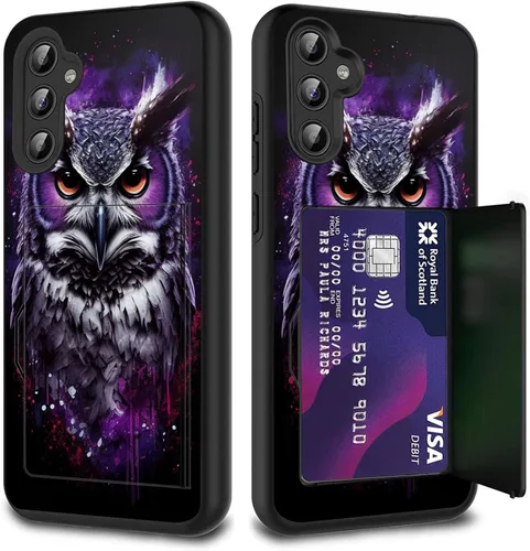 Miniatura 33 de Funda híbrida de doble capa con función atril para Samsung Galaxy A16 5G de 6.9 pulgadas, diseño de vaca con bandera estadounidense