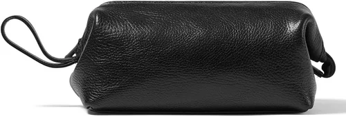 Miniatura 10 de Leatherology Neceser enmarcado – Kit de cuero Dopp con apertura de boca ancha, forro resistente al agua y compartimentos con cremallera, Coñac